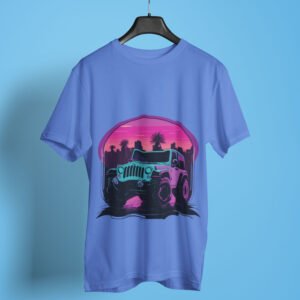 Jeep Lover Colorful Neon T-Shirt - Drive through adventure with this vibrant and exciting tee.