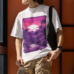 Paradise Adventure Neon T-Shirt - Illuminate your adventure with vibrant neon hues.