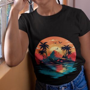 Beautiful Island Women's T-Shirt - Scenic Tropical Design