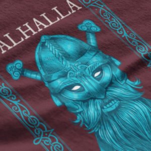Valhalla White Text Unisex Oversized Premium T-Shirt - Mythic Elegance in Comfortable Style