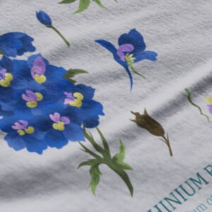 Delphinium Elatum Unisex Oversized Premium T-Shirt - Botanical Elegance in Comfortable Style