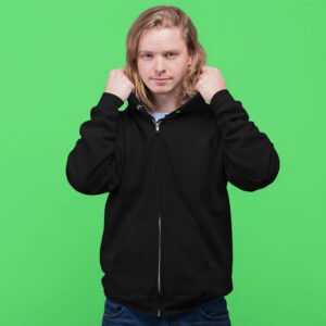 Unisex Heavyweight Zip Hoodie Black - Style and Warmth