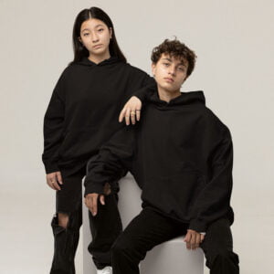 Unisex Oversized Hooded Sweatshirt Black - Timeless Comfort
