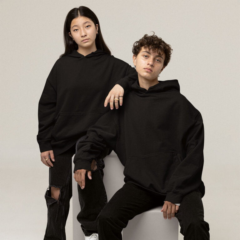 Unisex Oversized Hooded Sweatshirt Black - Timeless Comfort