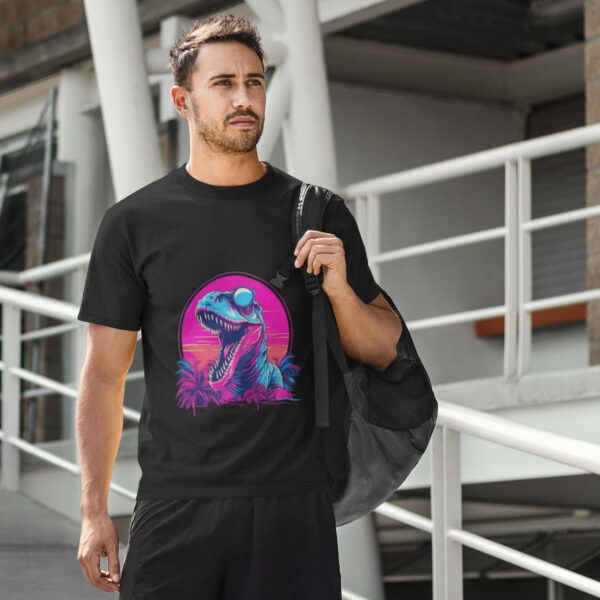 Neon Color Dragon Printed T-Shirt - 100% Cotton, 180 GSM, Super Combed, Pre Shrunk, Bio Washed, Lycra Ribbed Neck - Unisex Regular Fit