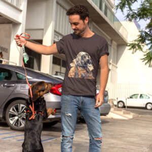 Dog Lover T-Shirt - 100% Cotton, 180 GSM, Super Combed, Pre Shrunk, Bio Washed, Lycra Ribbed Neck - Unisex Regular Fit