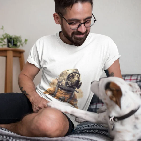 Dog Lover T-Shirt - 100% Cotton, 180 GSM, Super Combed, Pre Shrunk, Bio Washed, Lycra Ribbed Neck - Unisex Regular Fit