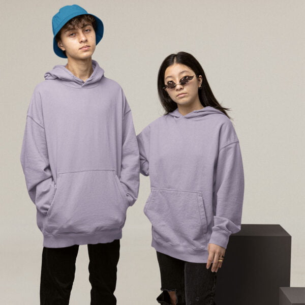 Unisex Oversized Hooded Sweatshirt Lavender - Warmth and Style