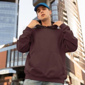 Unisex Oversized Hooded Sweatshirt Maroon - Comfort and Style