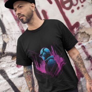 Enjoying Music Neon T-Shirt - Bright, vibrant design for music lovers.