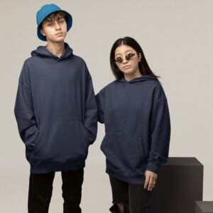 Unisex Oversized Hooded Sweatshirt Navy Blue - Warmth and Style