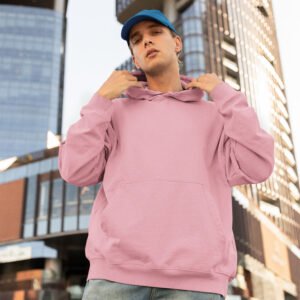 Unisex Oversized Hooded Sweatshirt Light Baby Pink - Comfort and Elegance