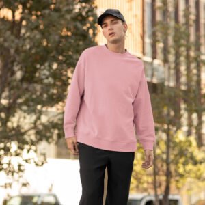 Unisex Oversized Sweatshirt Light Baby Pink - Comfort and Style