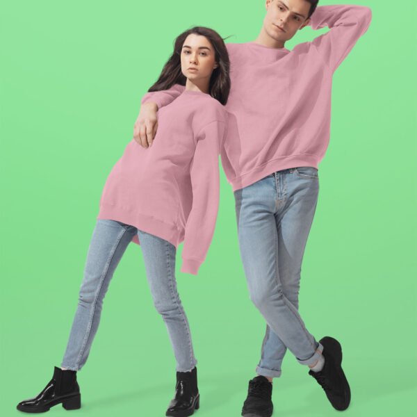 Unisex Oversized Sweatshirt Light Baby Pink - Comfort and Style