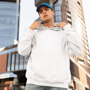 Unisex Oversized Hooded Sweatshirt White - Cozy Simplicity