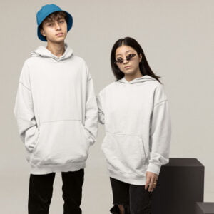 Unisex Oversized Hooded Sweatshirt White - Cozy Simplicity