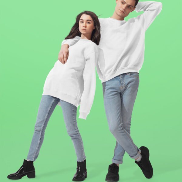 Unisex Oversized Sweatshirt White - Comfort and Style