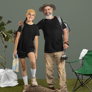 Black Plain T-Shirt - Classic Unisex Tee in Timeless Black