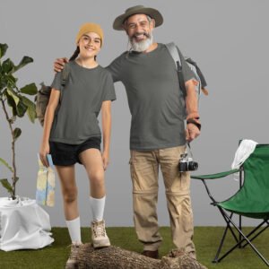 Charcoal Melange Plain T-Shirt - Classic Unisex Tee in Stylish Charcoal