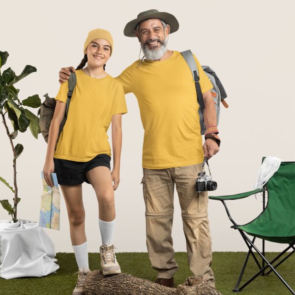 Golden Yellow Plain T-Shirt - Elegant Unisex Tee