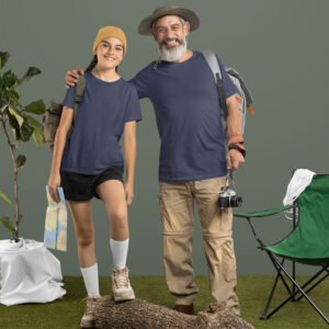 Navy Blue Plain T-Shirt - Classic Unisex Tee in Rich Navy