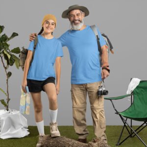 Sky Blue Plain T-Shirt - Unisex Classic Tee in Elegant Sky Blue