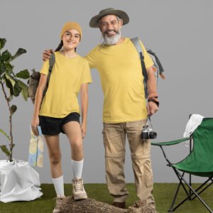 Yellow Plain T-Shirt - Classic Unisex Tee in Vibrant Yellow